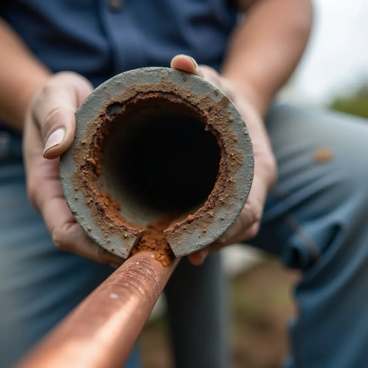 Corroded galvanized steel pipe removed from an older Glendale, CA home during a repipe