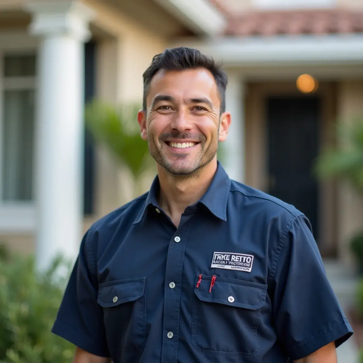 Homeowner and insurance adjuster reviewing water damage documentation in a California home