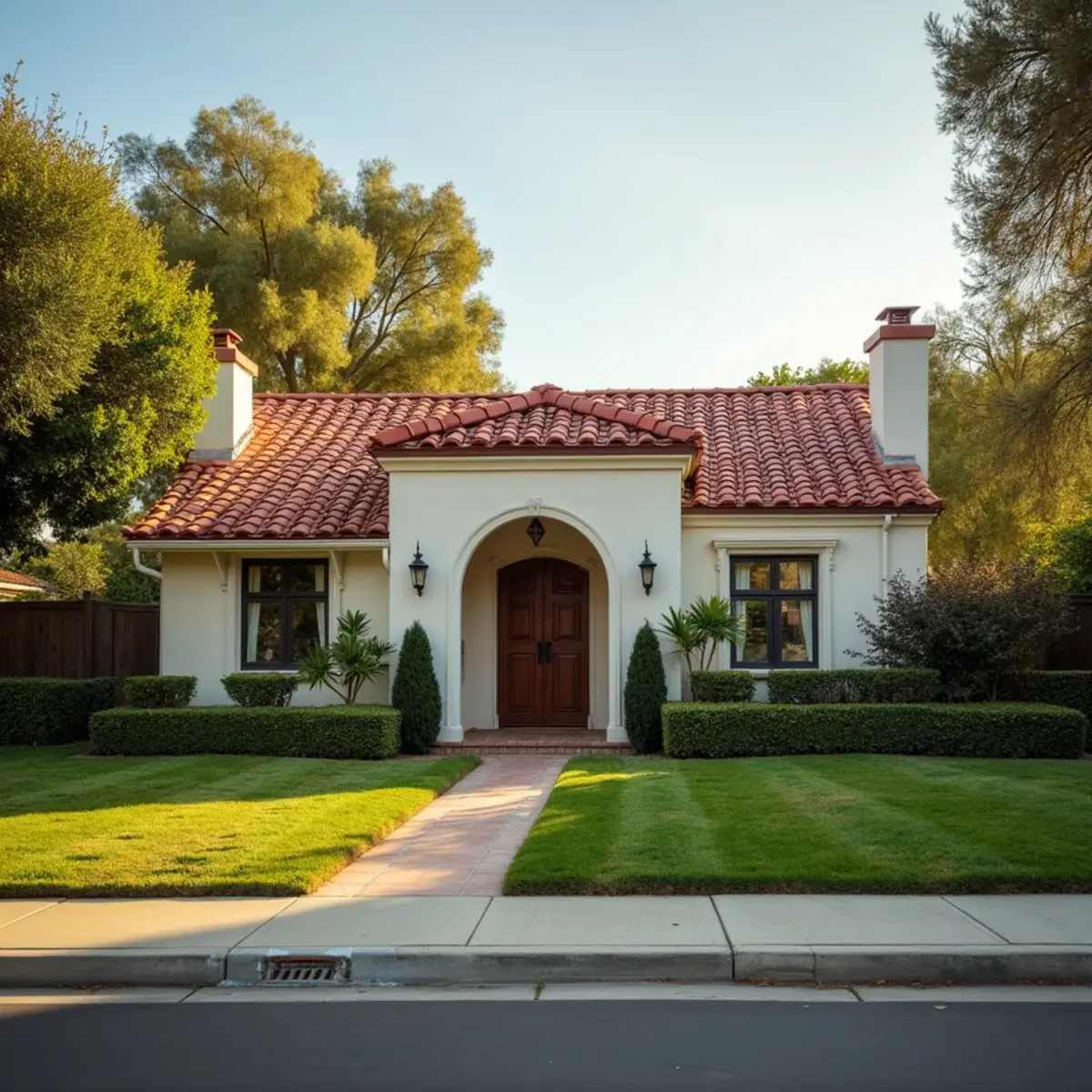 Spanish Revival home on a tree-lined street in the historic Rossmoyne neighborhood of Glendale, CA