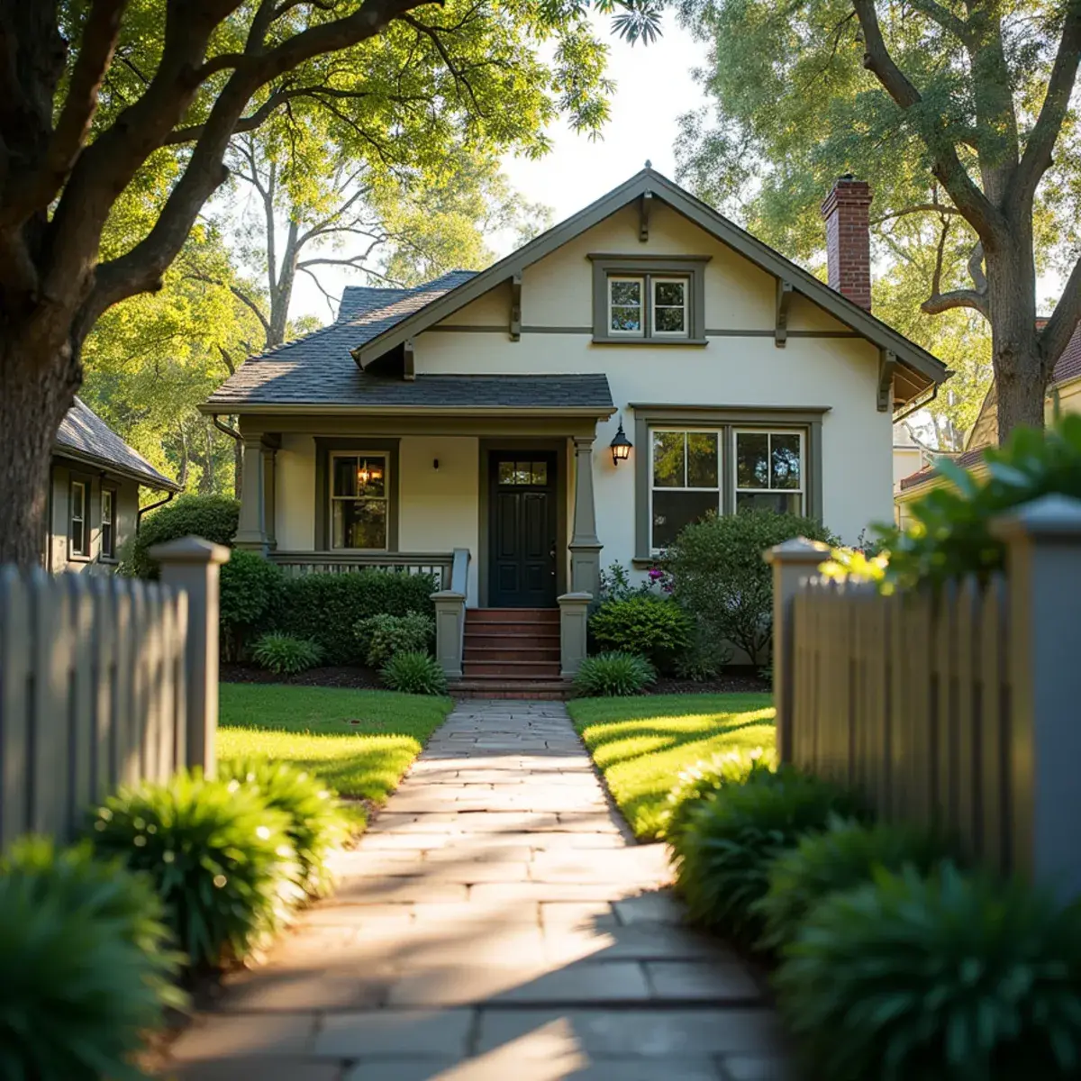 Historic Craftsman home on a tree-lined street in South Pasadena, CA