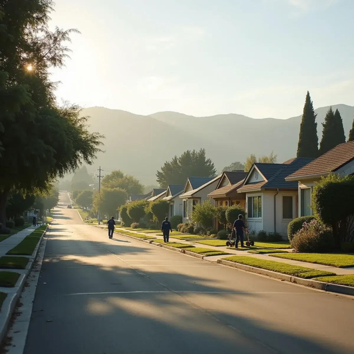 Postwar single-family homes on a quiet street in Sparr Heights, Glendale, CA