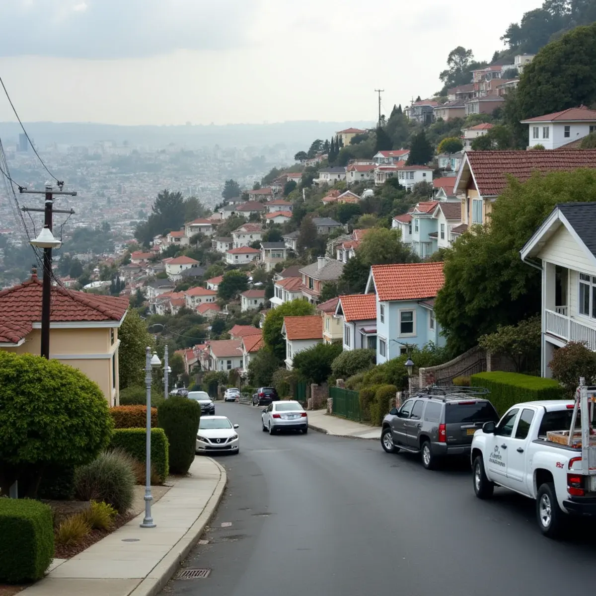 Hillside bungalow homes with city views in the Adams Hill neighborhood of Glendale, CA